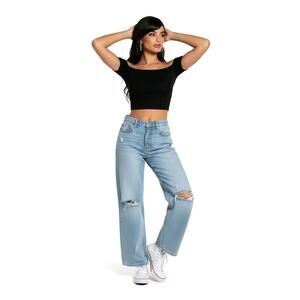 Womens PISTOLA Cassie Super High Rise Straight Jeans Color 'By My Side' Size 24